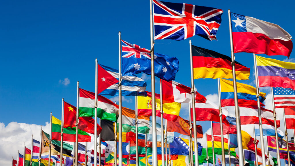 photo drapeaux de divers pays