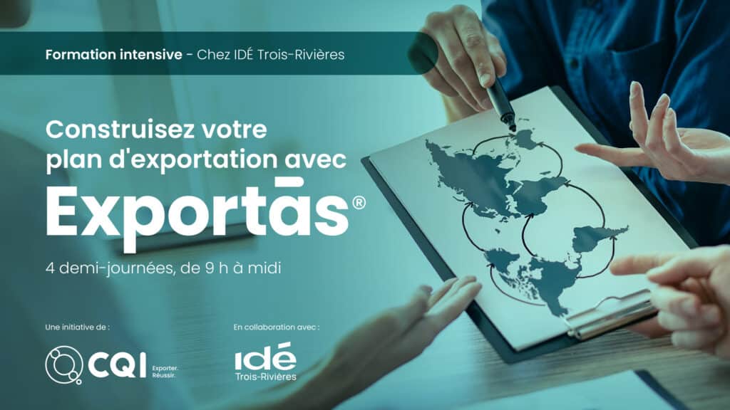 Visuel formation intensive ne présentiel Exportas plan d'exportation